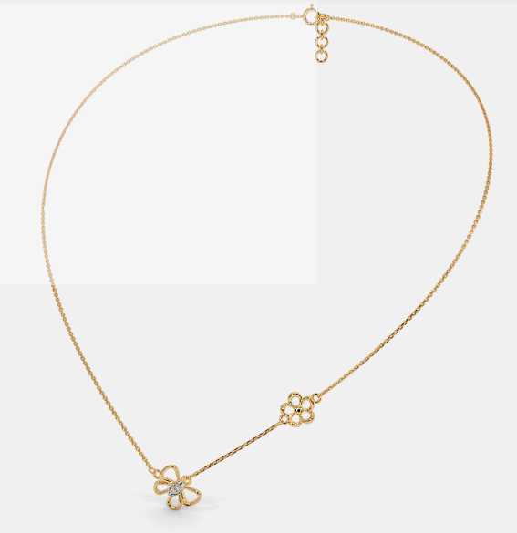 Gold pendant necklace